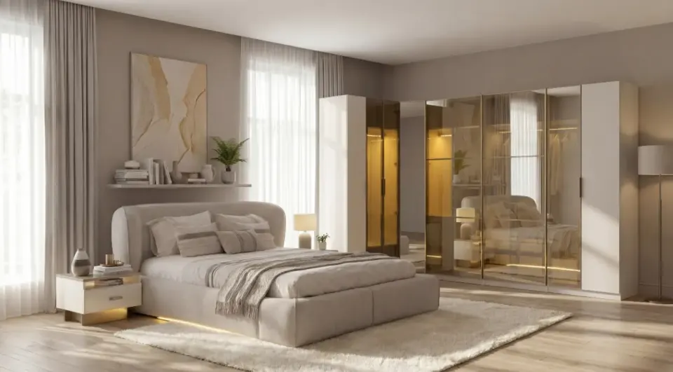 Teba Corner Wardrobe Bedroom Set
