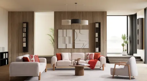 Sofa Wooden Leg Modern Sofa Set