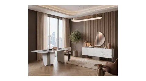 Cona Moonstone Modern Dining Room Set