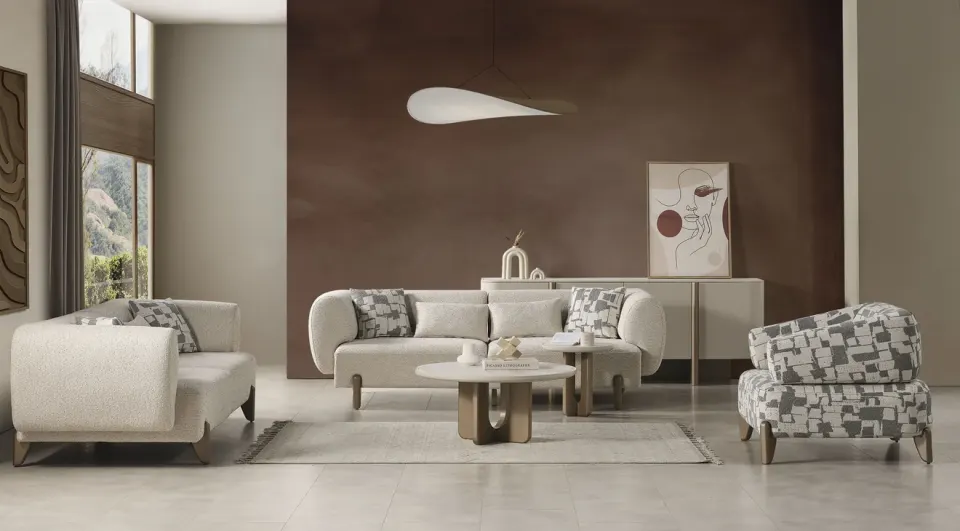 Ahuse Bronze Sofa Set