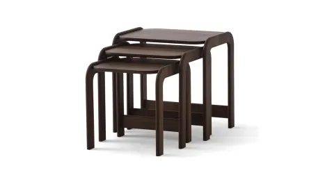 Aura Walnut Nesting Table Set
