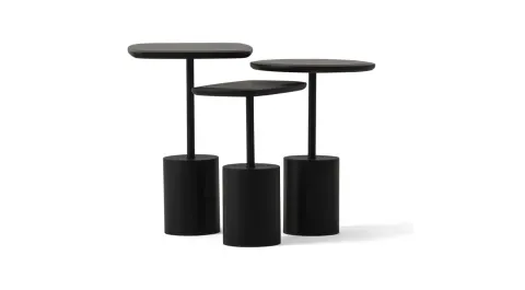 Draft Black Side Table Set