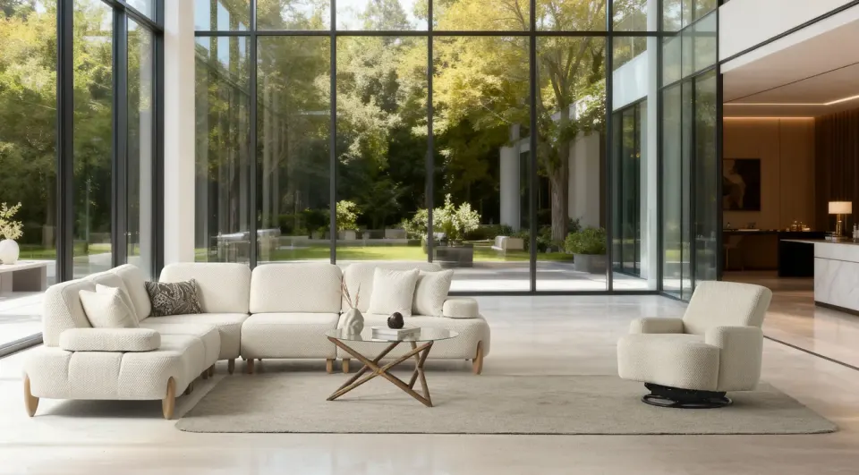 Aura Modern Corner Sofa Set