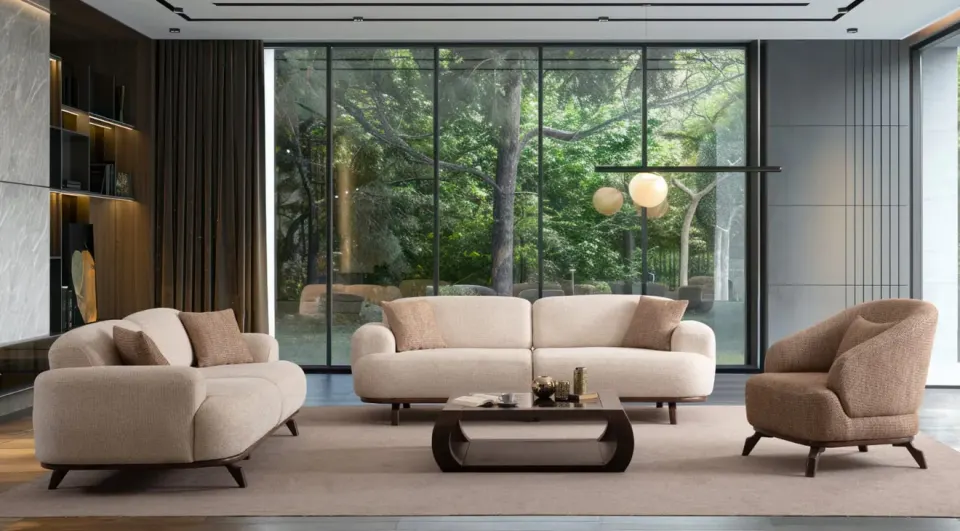 Bell Modern Sofa Set with Sofa Bed