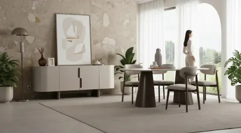 Opera Wooden Leg Dining Room Set