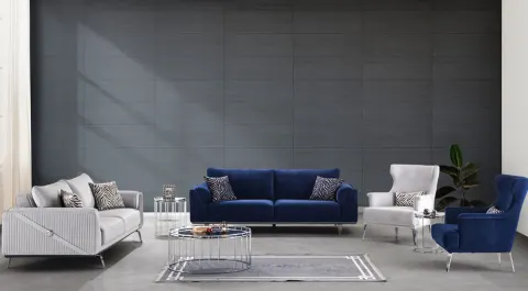 Tesla  Metal Leg Sofa Set