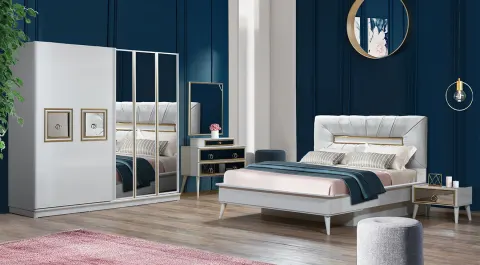 Gold Art Deco Bedroom Set (Moonstone)