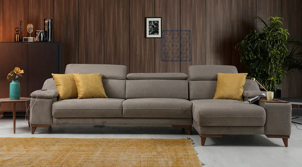 Mustang Relax Motorized USB Input Corner Sofa Set