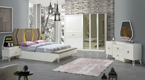 Ezgi Sliding Door Bedroom Set