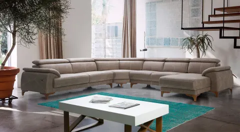 Oscar U Motorized USB Input Corner Sofa Set 2