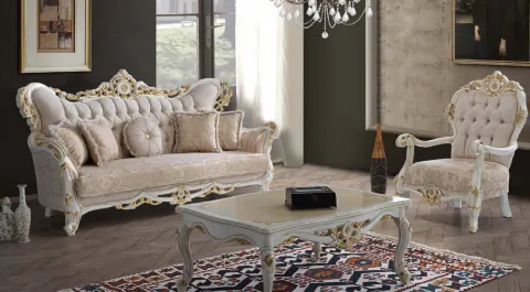 Belgrad Wooden Leg Avangard Sofa Set