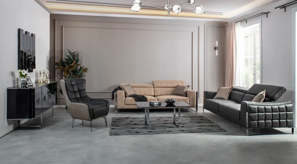 Rata  Metal Leg Sofa Set