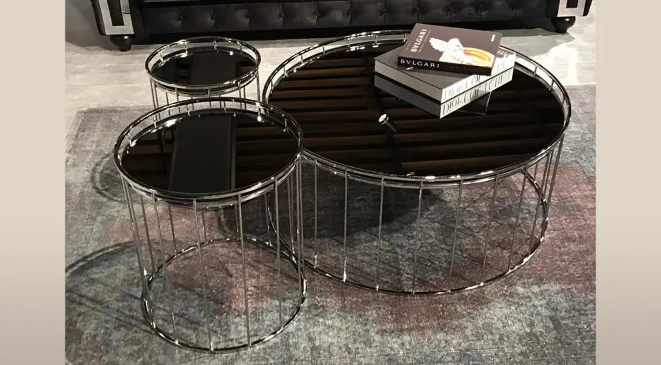 Etna Chromium Metal Leg Table