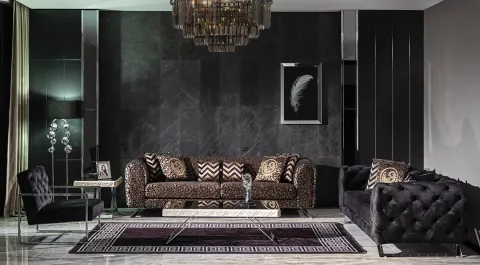 Asus Metal Leg Sofa Set