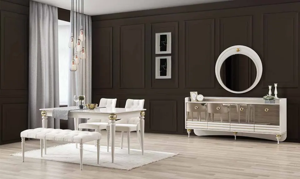 Jaguar Dining Room Set (White)