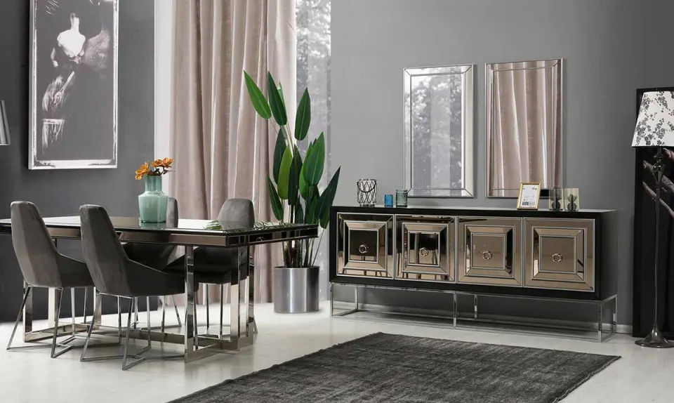 Valery Metal Leg Dining Room Set