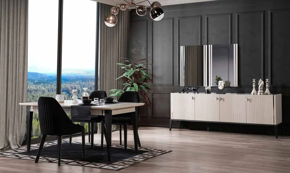 Palos White Dining Room Set