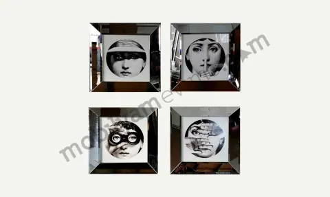 Face To Face Mirror Frame Painting