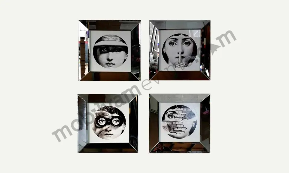 Face To Face Mirror Frame Painting