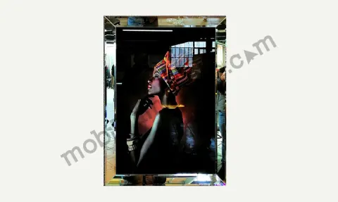African Mirror Framed Painting