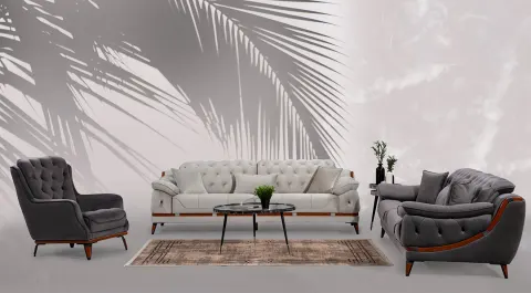 Royal  Wooden Leg Sofa Set 2