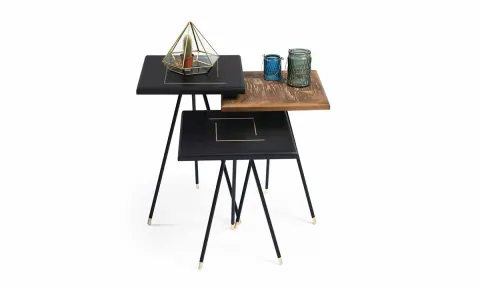 Minimal Side Table (Metal Leg)