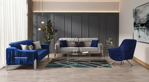 Ayaz  Metal Leg Sofa Set