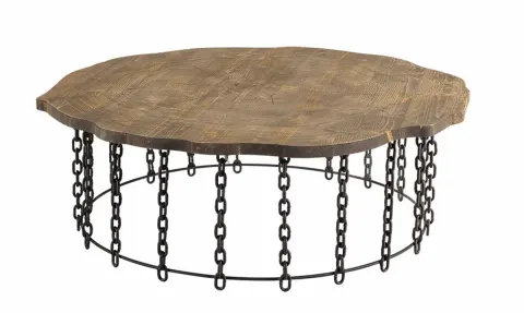 Çınar Zincir Detaylı Ahşap Coffee Table 