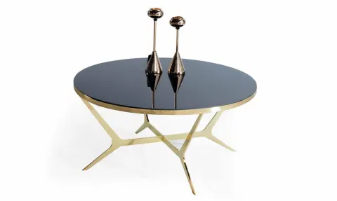 Dipre Gold Metal Leg Cam Coffee Table