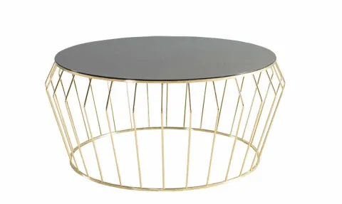 Lipkova Gold Metal Leg Coffee Table