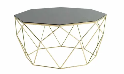 Pira Gold Metal Leg Coffee Table