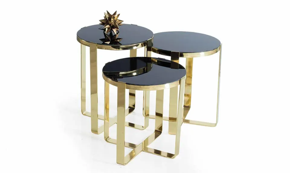 Vlora Black Metal Leg Side Table