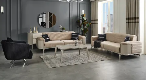 Karya Wooden Leg Sofa Set 2