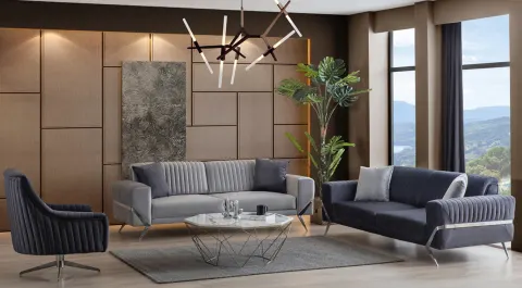 Venda Silver Metal Leg Sofa Sets