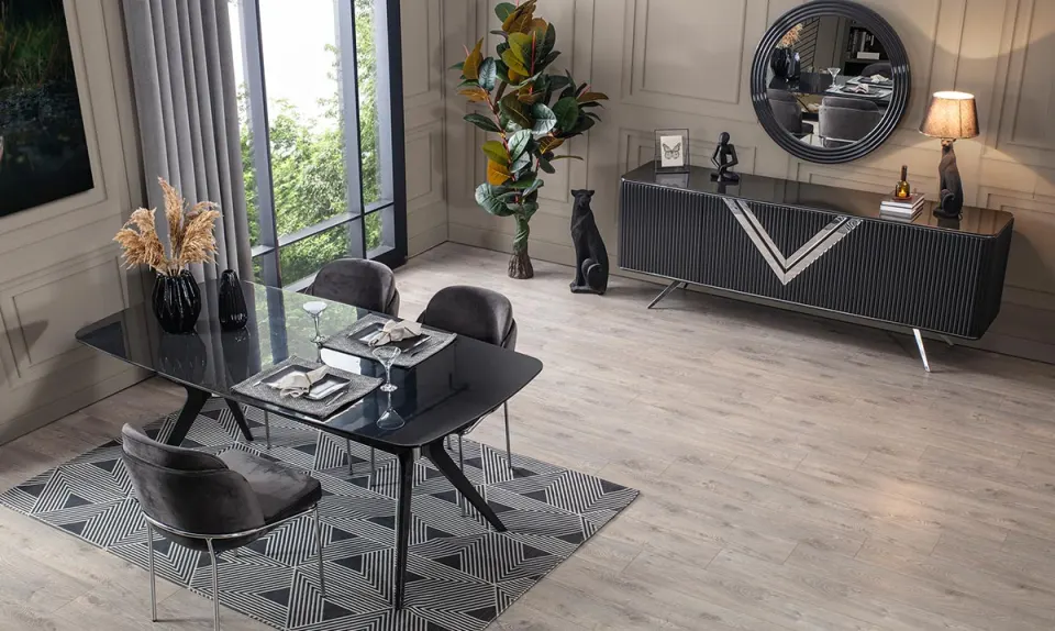Rayne Black Dining Room Set