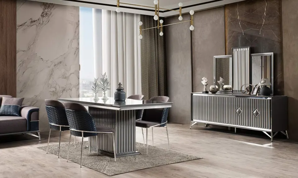 Utrecht Anthracite Dining Room Set