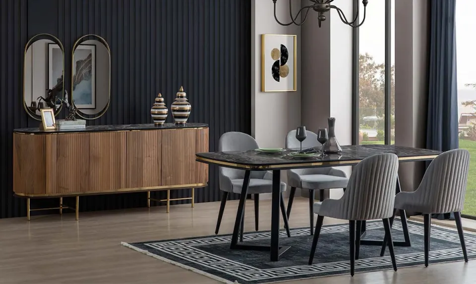 Rio Metal Leg Dining Room Set