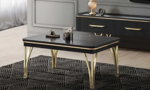 Gemma Anthracite Metal Leg Coffee Table