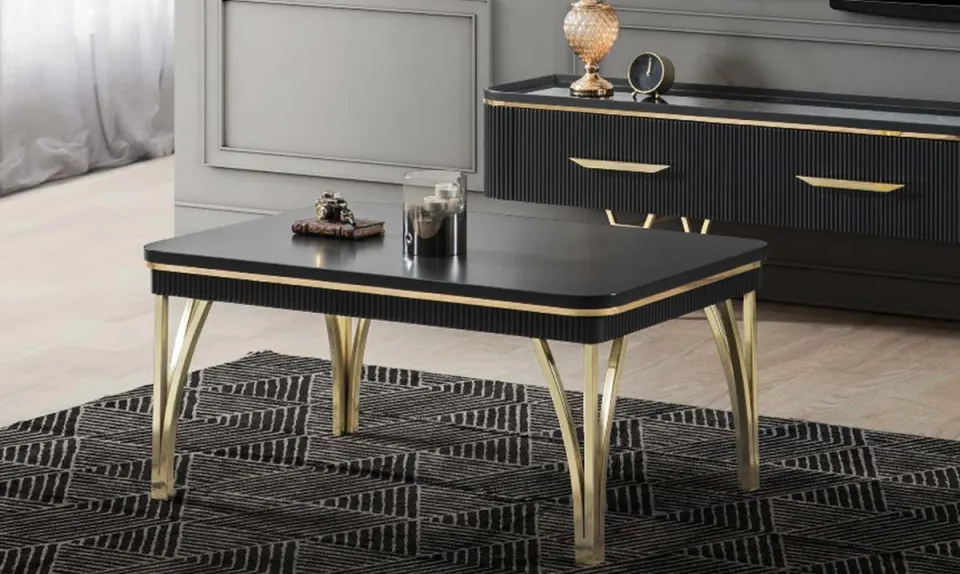 Gemma Anthracite Metal Leg Coffee Table