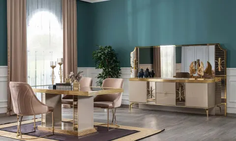 Majestic Metal Leg Dining Room Set