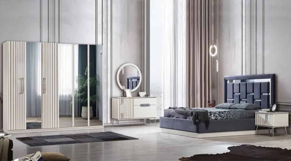 Pamira Sliding Door Bedroom Set