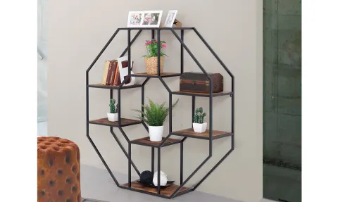 Sekizgen Metal Bookshelf