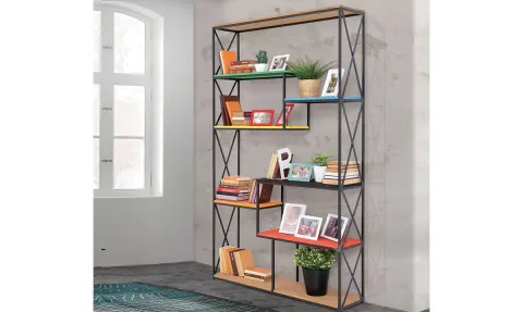 Renkli Metal Bookshelf