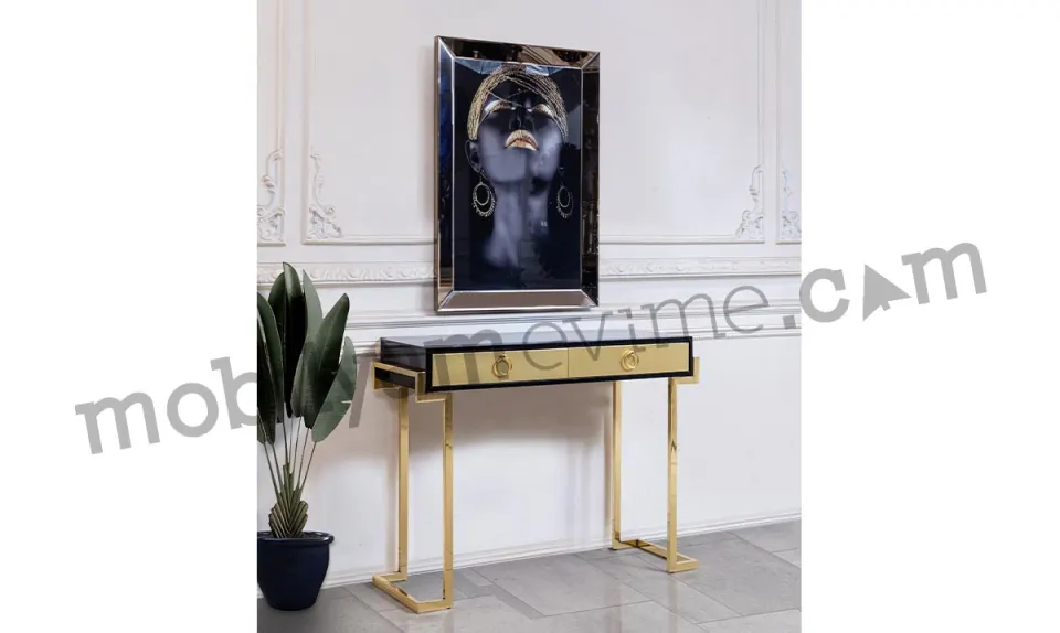 Vense Gold Metal Leg Dresser