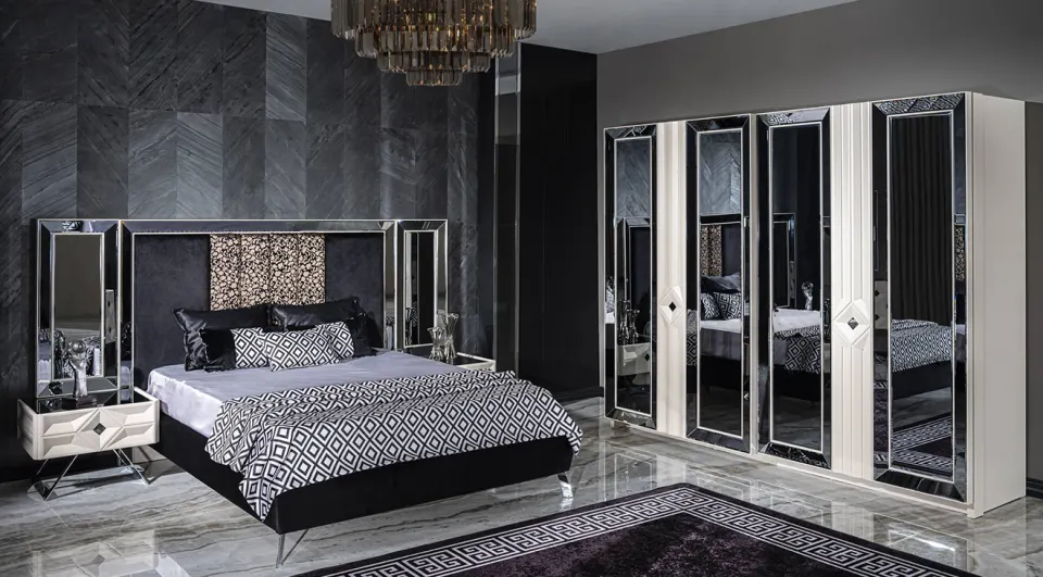 Asus Metal Leg Bedroom Set