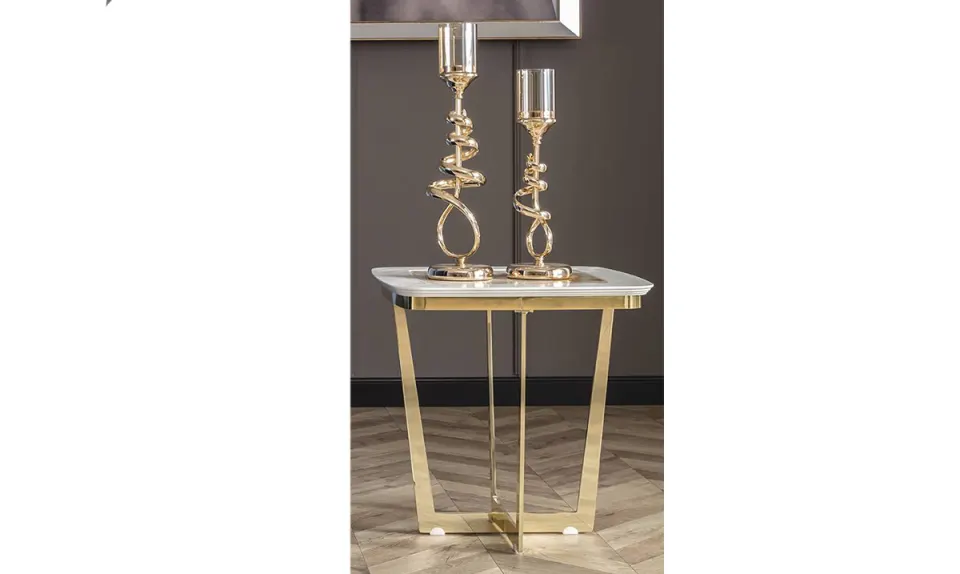 Gloria Metal Leg Side Table