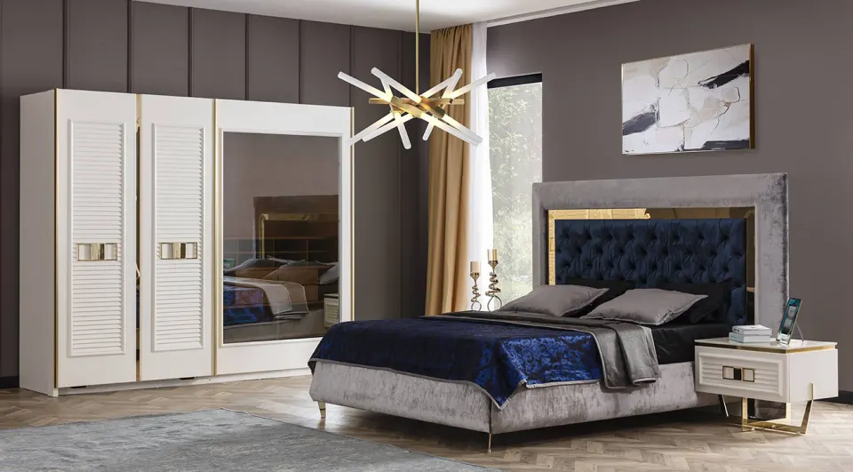 Gloria Sliding Door Bedroom Set