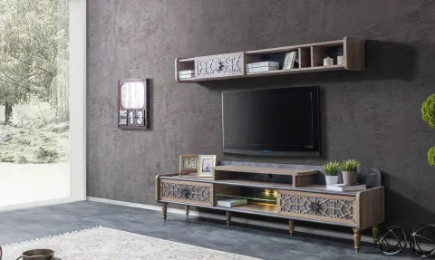 Hünkar Wooden Leg TV Unit