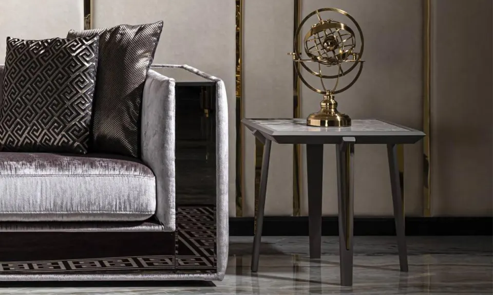 Lüx Mimoza Metal Leg Side Table