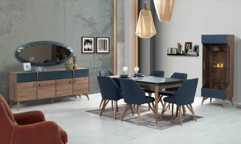 Marcelo Wooden Leg Dining Room Set